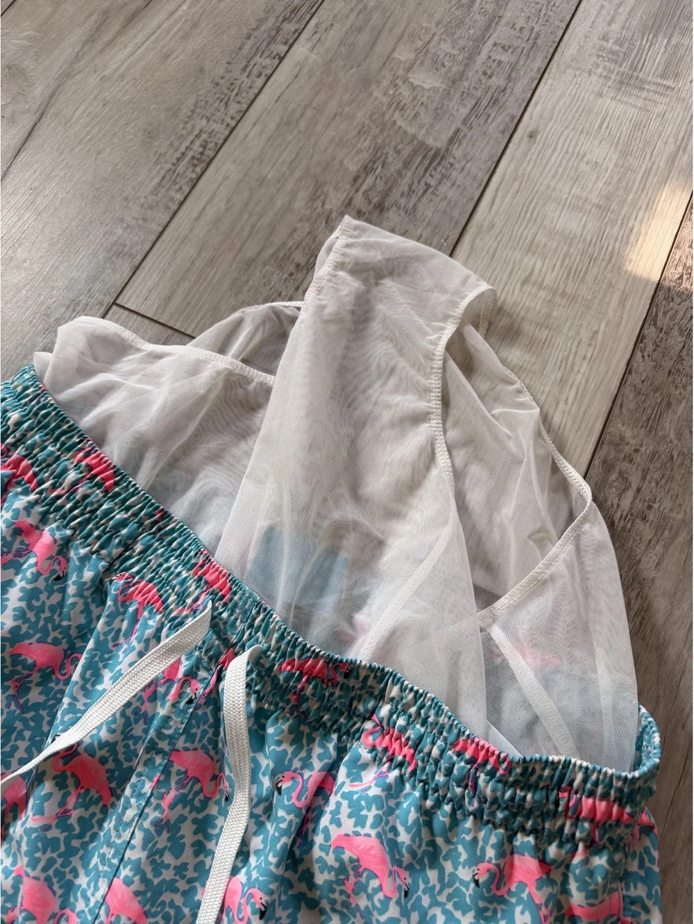 Chubbies Retro The Domingos are for Flamingos Swim Lined Trunks size large